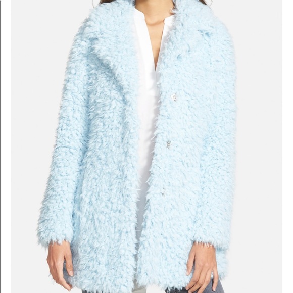 guess teddy faux fur coat